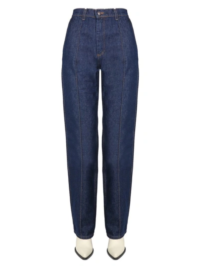 Shop Magda Butrym Flare Jeans In Blue