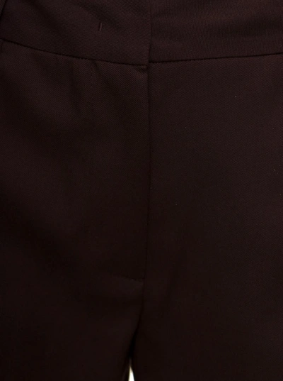 Low Classic Red Wool Flared Trousers In Red