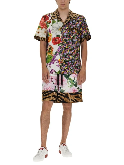 Shop Dolce & Gabbana Floral Print Shorts In Multicolor