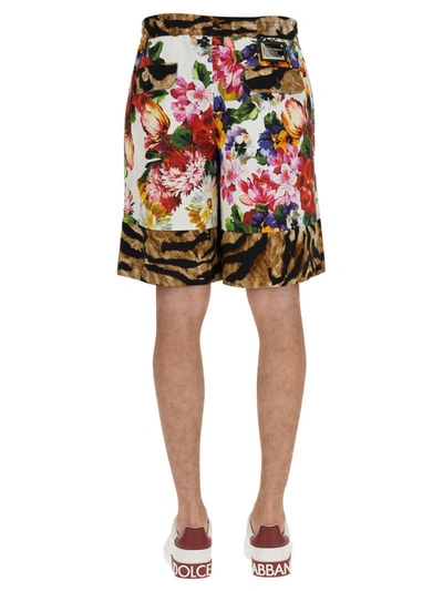 Shop Dolce & Gabbana Floral Print Shorts In Multicolor