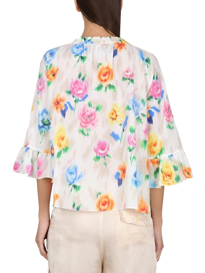 Shop Boutique Moschino Flower Chine' Blouse In Multicolor