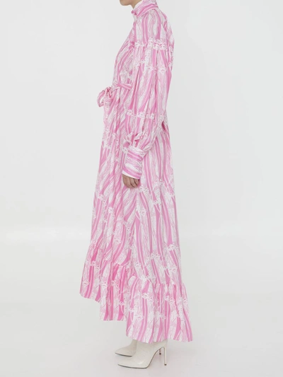 Shop Patou Flounced Maxi Dress In Pink