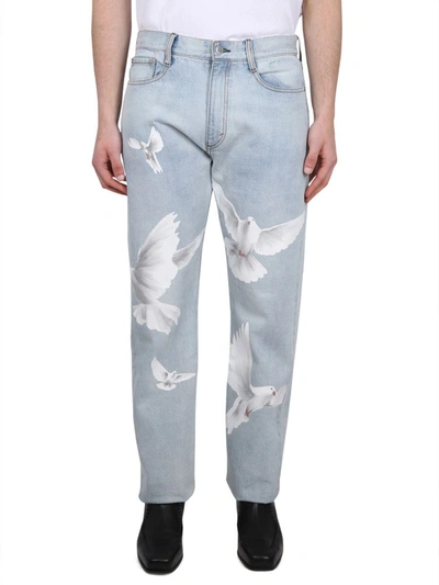 Shop 3paradis 3.paradis Freedom Doves Jeans In Blue
