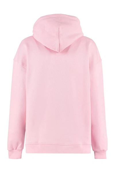 Shop Ganni Software Cotton Hoodie In Pink