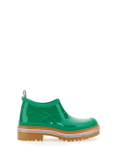 Thom Browne Round Toe Boots In Green