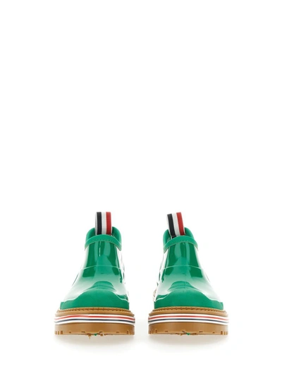 Thom Browne Round Toe Boots In Green