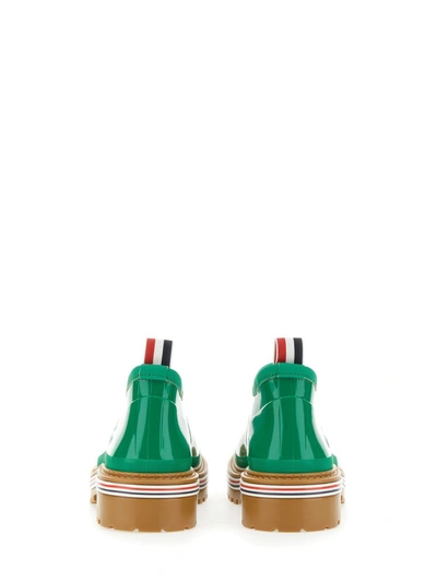 Thom Browne Round Toe Boots In Green