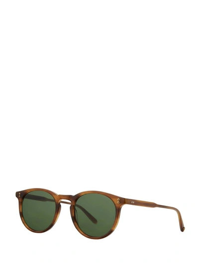 Shop Garrett Leight Sunglasses In Bio Blonde Tortoise/bio Green