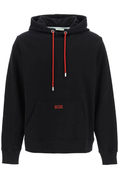 Shop Gcds Logo Patch Hoodie In Black