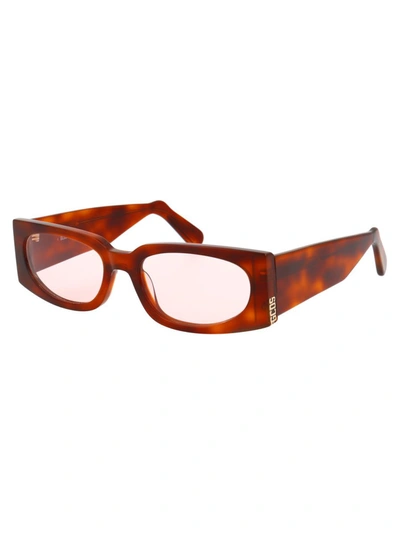 Shop Gcds Sunglasses In 53s Brown