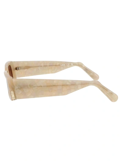 Shop Gcds Sunglasses In 25s Ivory
