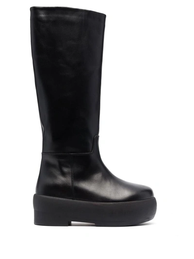 Shop Gia Borghini Chunky Sole Tubolar Boot Shoes In 5000 Black