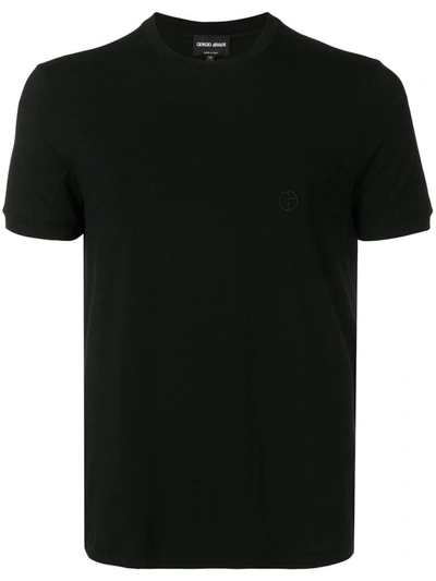 Shop Giorgio Armani T-shirt Clothing In Black