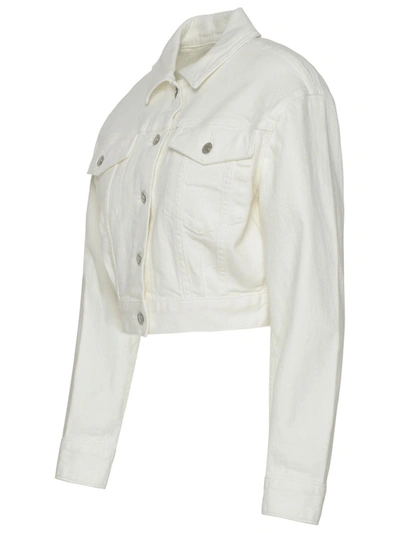 Shop Michael Michael Kors White Cotton Denim Jacket