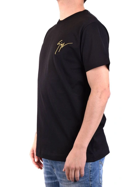 Shop Giuseppe Zanotti T-shirts In Black