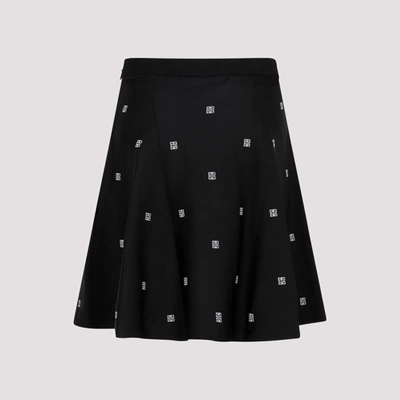 Shop Givenchy 4g Plumetis Short Skirt In Black