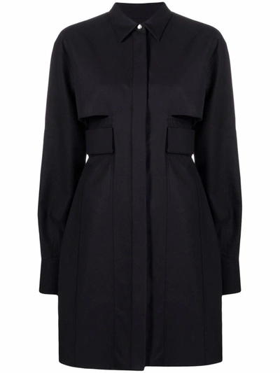 Shop Givenchy A-line Shirt Dress In Black
