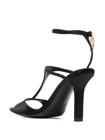 Shop Givenchy G Lock Leather Sandals In Black