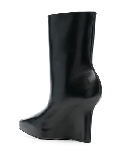 Shop Givenchy G Lock Leather Boots In Black