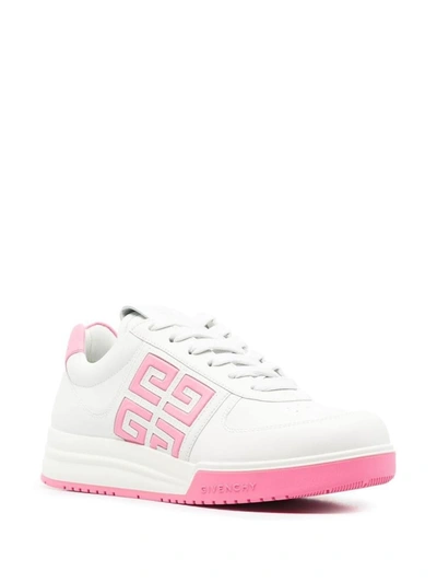 Shop Givenchy G4 Leather Sneakers In Pink