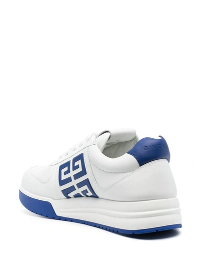 Shop Givenchy G4 Leather Sneakers In Clear Blue