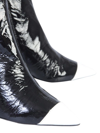 Shop Msgm Glossy Boots In Black