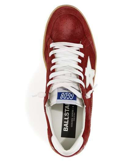 Shop Golden Goose Ball Star Sneakers In Red