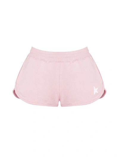 Shop Golden Goose Diana Star Logo Shorts In Pink