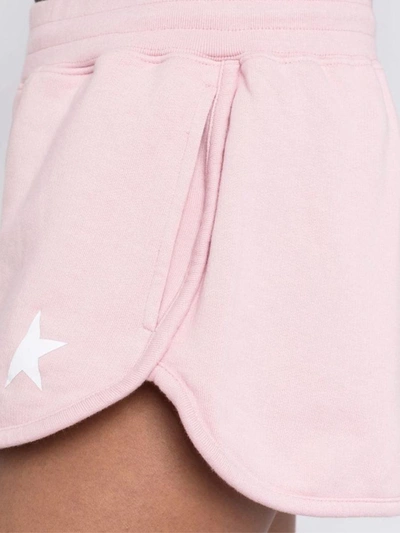 Shop Golden Goose Diana Star Logo Shorts In Pink