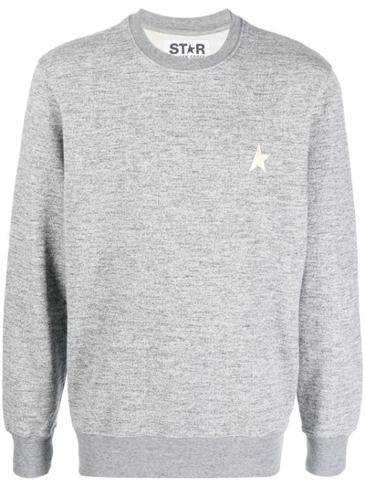 Shop Golden Goose One Star Long-sleeve Sweatshirt In Grey