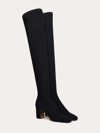 Shop Valentino Golden Walk Boots In Black