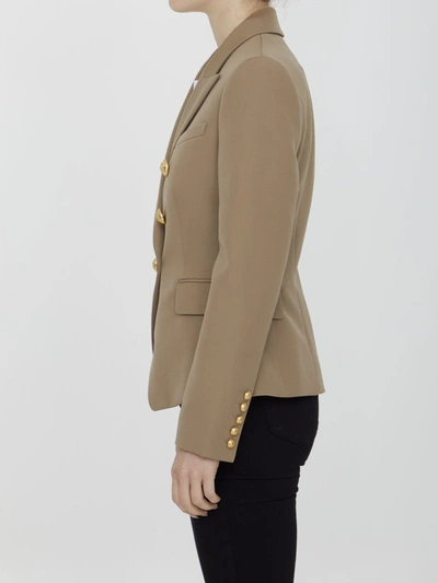 Balmain Wool Grain De Poudre Blazer