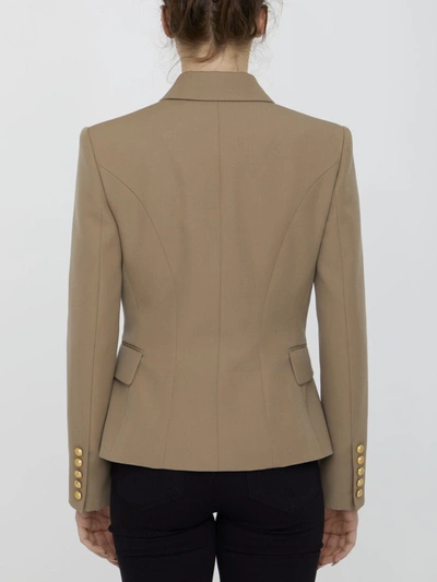 Balmain Wool Grain De Poudre Blazer