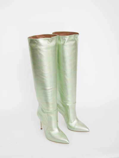 Shop Paris Texas Green Leather Boots