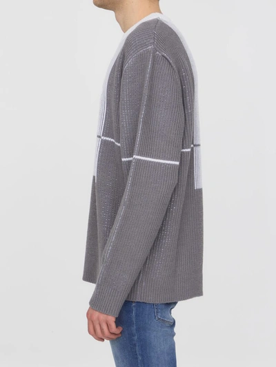 Shop A-cold-wall* Grid Sweater In Grey