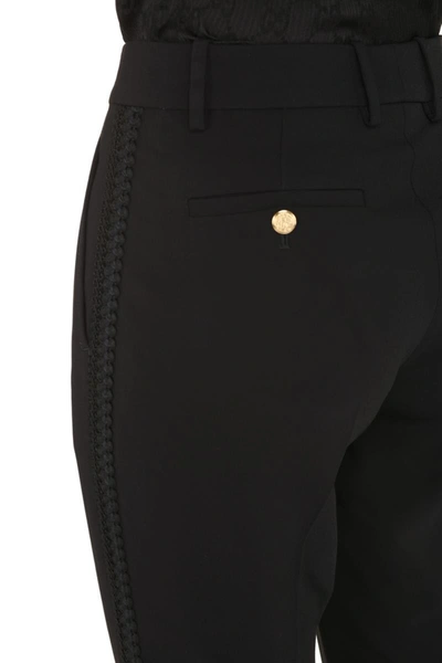 Shop Gucci Bootcut Stretch Viscose Trousers In Black