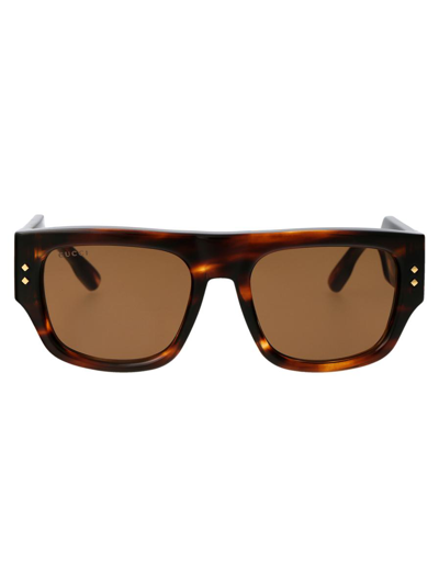 Shop Gucci Sunglasses In 004 Havana Havana Brown