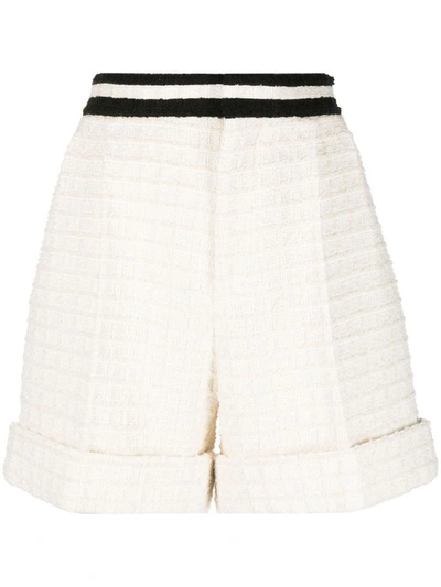 Shop Gucci Tweed Shorts In White
