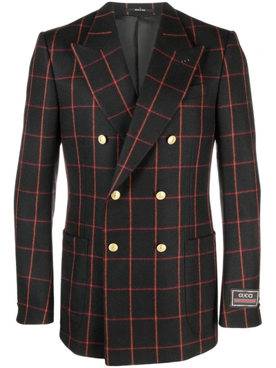 Shop Gucci Wool Single-breasted Jacket In Black