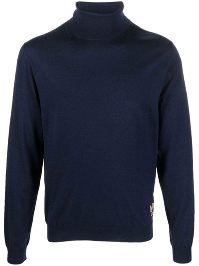 Shop Gucci Wool Turtle-neck Sweater In Blue