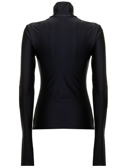 Shop The Andamane Halle Long Sleeve And High Neck Top In Stretch Tech Jersey  Woman In Black
