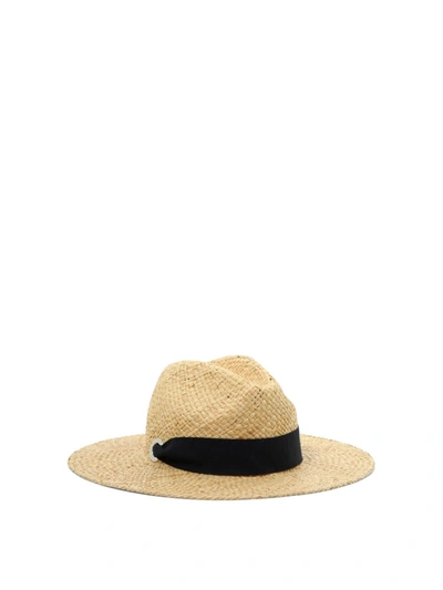 Shop Peserico Hat With Band In Beige