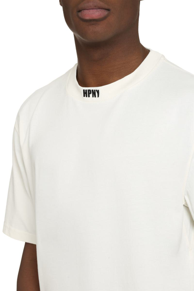 Shop Heron Preston Cotton Crew-neck T-shirt In Ivory