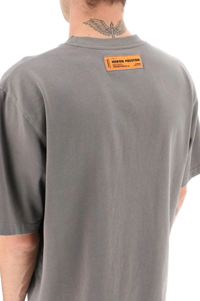 Shop Heron Preston Hpny Embroidered T-shirt In Grey
