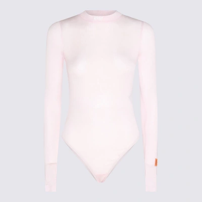 Shop Heron Preston Light Pink Viscose Blend Bodysuit