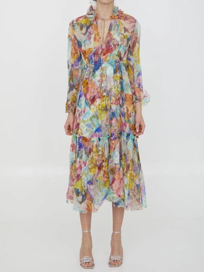 Shop Zimmermann High Tide Tubular Midi Dress In Multicolor