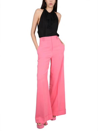 Shop Moschino High Waist Pants In Pink