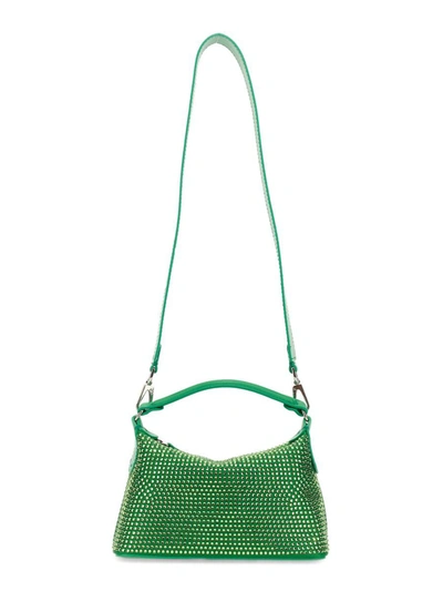 Shop Leonie Hanne X Liu Jo Hobo Rhinestones Bag In Green