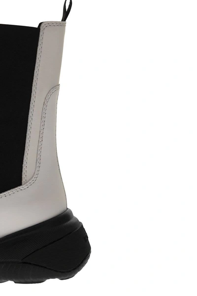 Shop Hogan Ankle Boots In White/black