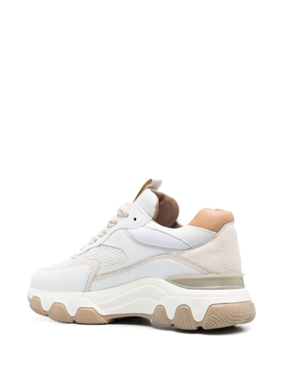 Shop Hogan Hyperactive Mid Cut Sneakers In White